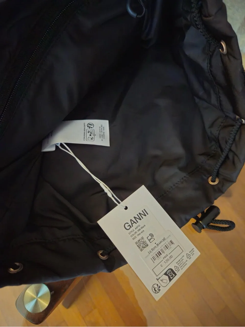 Ganni Tech Backpack with Buckle Straps. NWT